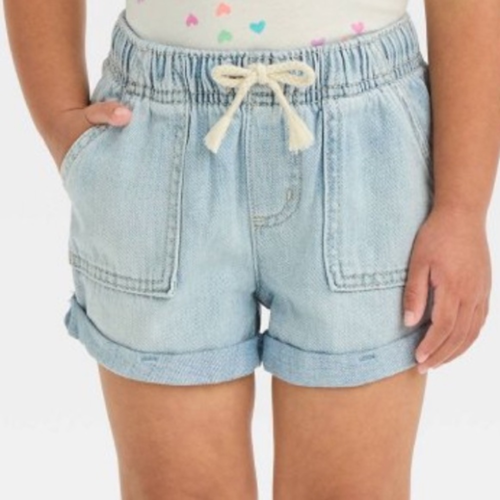 Toddler light-wash denim shorts